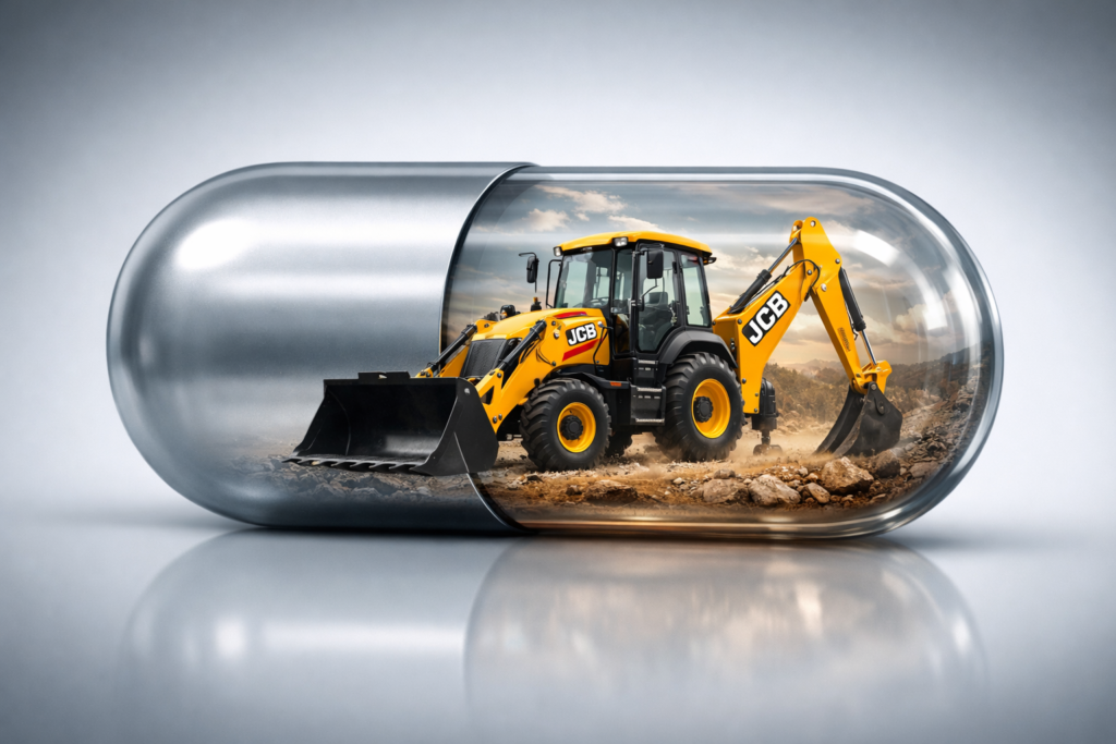 JCB Loader In A Futuristic Capsule 1024x683